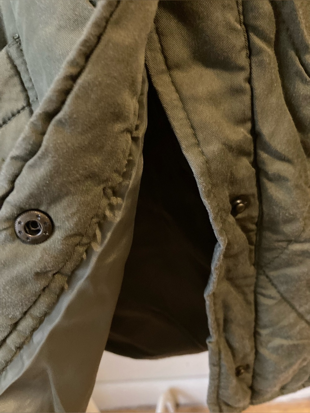 Sanctuary Olive Green Quilted Military-Style Field Jacket